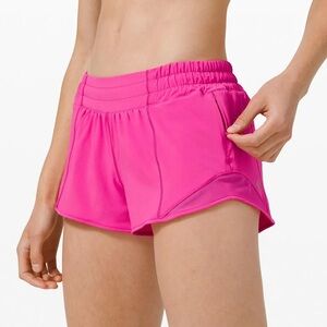 SONIC PINK Hotty Hot Lululemon shorts